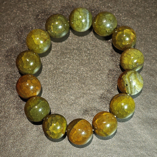 Dragon vein Agate Bead Bracelet