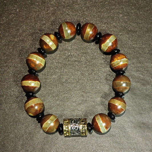 Single Line Dzi Bead Bracelet