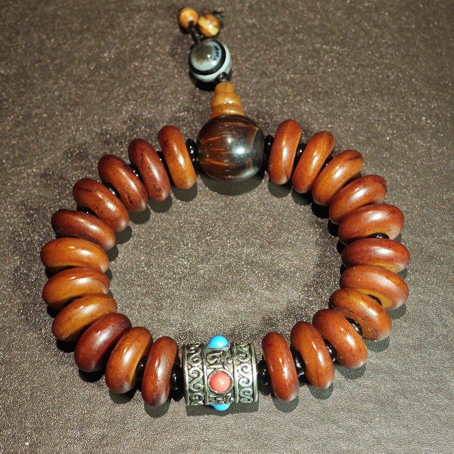 Yak Bone Disc Bracelet