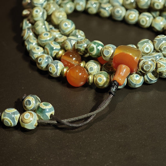 Three-Eyed Dzi Mala
