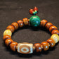 Yak Bone Bracelet with Tibetan Dzi Bead
